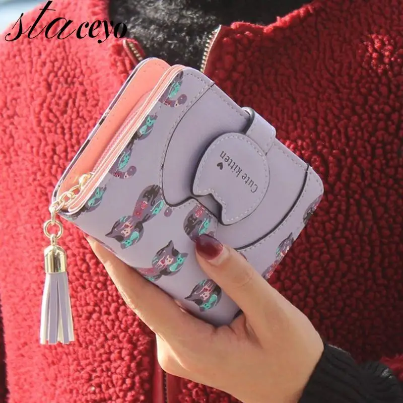 Cartoon Cat Women Wallet PU Leather Women Short Wallet Brand Designed Coin Purse Female Card Holder Cute Girl Wallet
Cartoon Cat Women Wallet PU Leather Women Short Wallet Brand Designed Coin Purse Female Card Holder Cute Girl Wallet