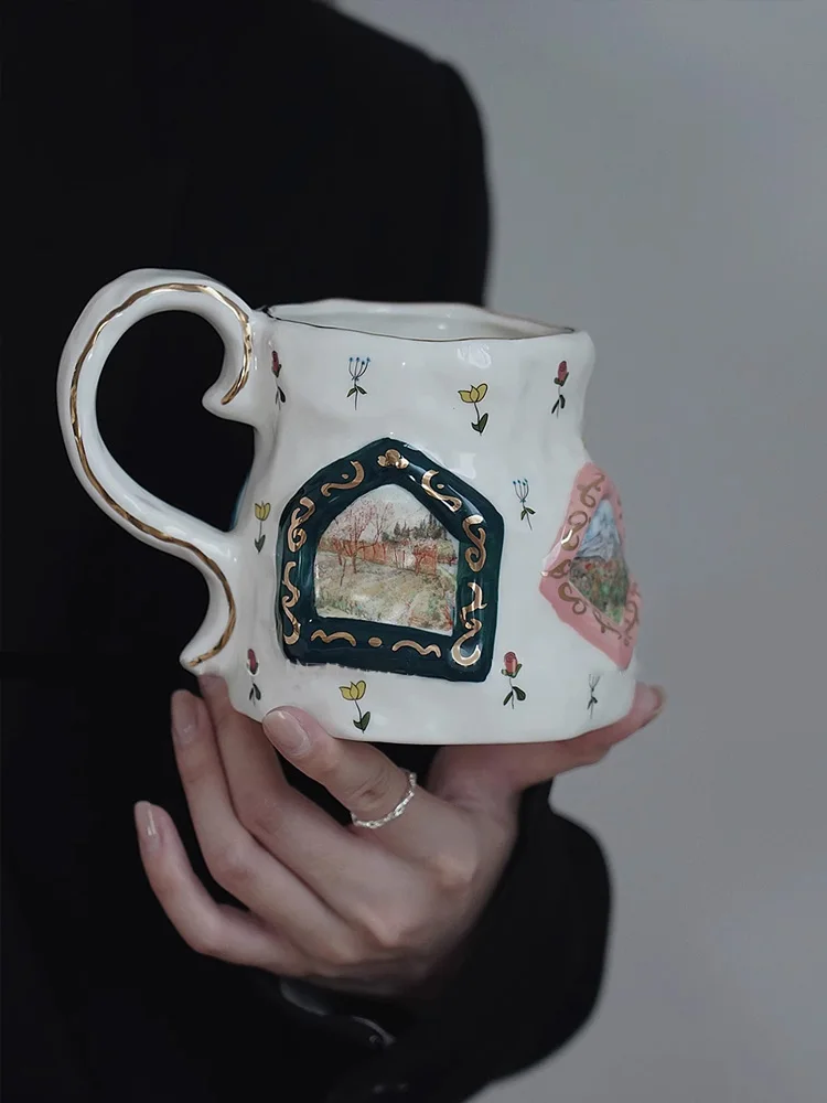 AhunderJiaz Retro Creative Ceramic Coffee Mug with Handle Hand-painted Rare 3D Printed Milk Mug Home Decor Photography Props
AhunderJiaz Retro Creative Ceramic Coffee Mug with Handle Hand-painted Rare 3D Printed Milk Mug Home Decor Photography Props