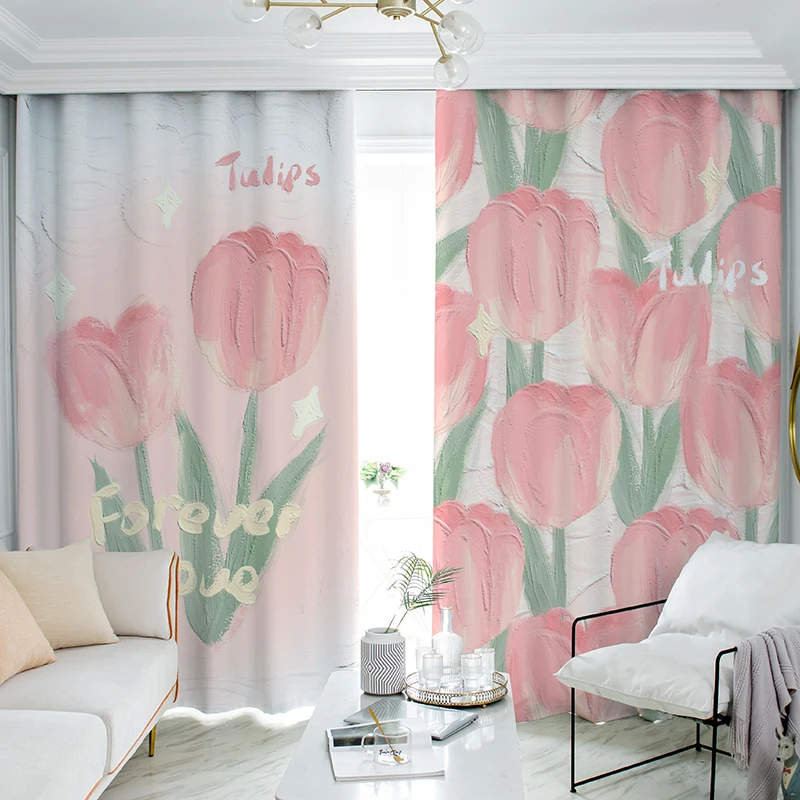2023 New Tulip Curtain Pink Flower Princess Wind Curtains Simple Girls Bedroom Living Room Children's Room 2PCS
2023 New Tulip Curtain Pink Flower Princess Wind Curtains Simple Girls Bedroom Living Room Children's Room 2PCS