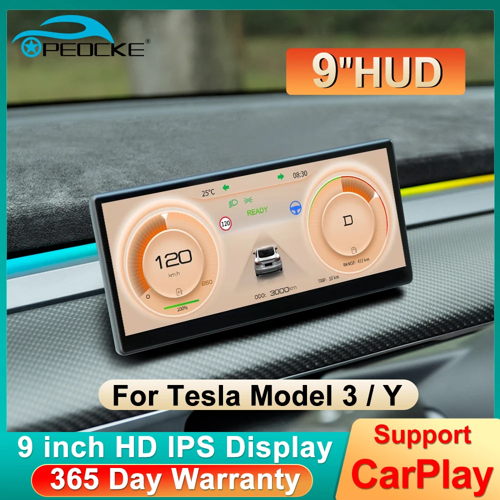 For Tesla Model 3 Y Mini LCD Digital Dashboard Heads Up Display 9'' IPS HD Rear Display Wireless CarPlay Car HUD Speedometer
For Tesla Model 3 Y Mini LCD Digital Dashboard Heads Up Display 9'' IPS HD Rear Display Wireless CarPlay Car HUD Speedometer