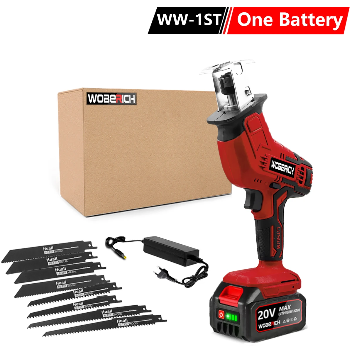 Аккумуляторная сабельная пила WOBERICH красная 18В
Аккумуляторная сабельная пила WOBERICH красная 18В