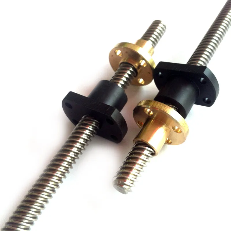 T16 16mm diameter 16mm lead trapezoidal lead screw Tr16*16 730mm long with POM plastic
T16 16mm diameter 16mm lead trapezoidal lead screw Tr16*16 730mm long with POM plastic