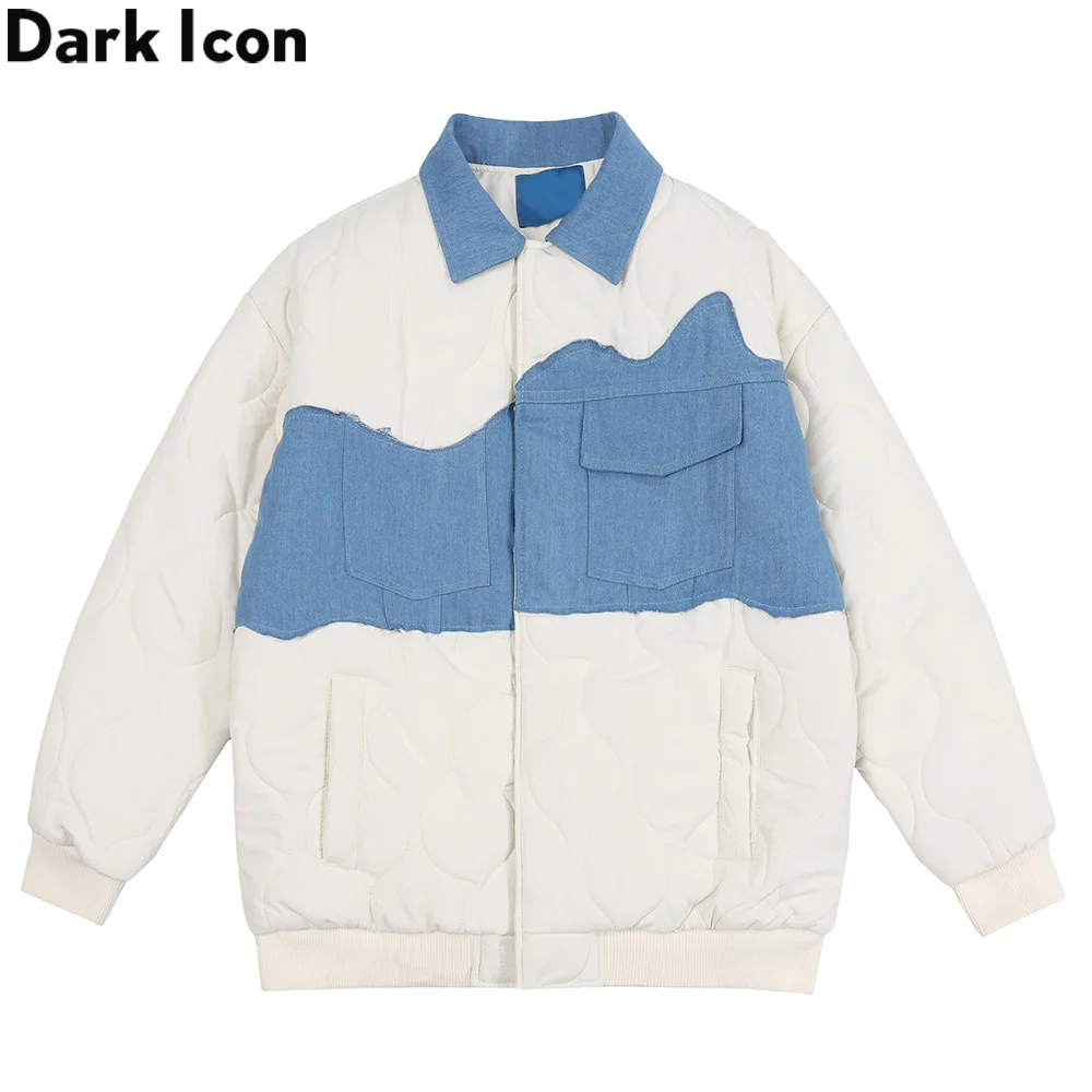 Dark Icon Patchwork Thick Coats Men Women Turn-down Collar Oversized Men's Jackets Winter Outerwear 
Dark Icon Patchwork Thick Coats Men Women Turn-down Collar Oversized Men's Jackets Winter Outerwear