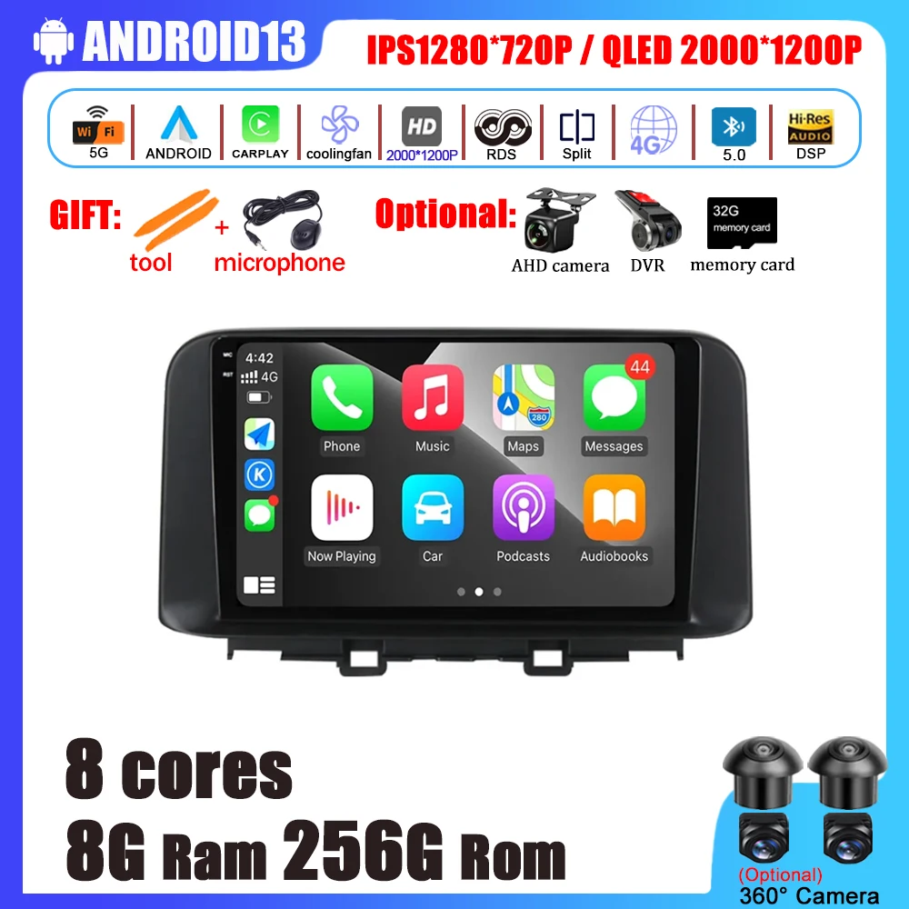 Android 13 Car Accessories Autoradio Carplay For Hyundai Encino Kona 2018 - 2019 Multimedia Video Player Car Navigation GPS DVD 
Android 13 Car Accessories Autoradio Carplay For Hyundai Encino Kona 2018 - 2019 Multimedia Video Player Car Navigation GPS DVD
