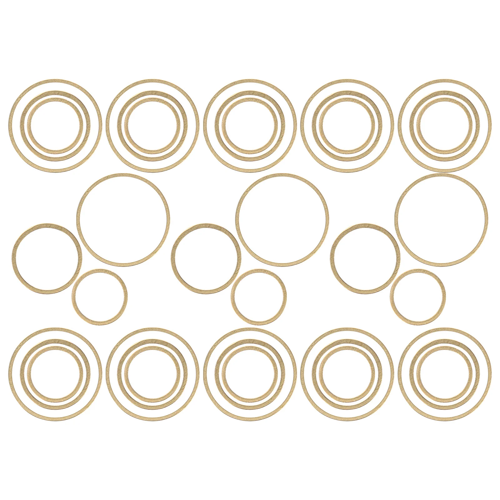 

60pcs Golden Round Linking Rings Copper Circle Frame Bezel Pendants Connector Charms for Dangle Earrings Jewelry Crafts Making