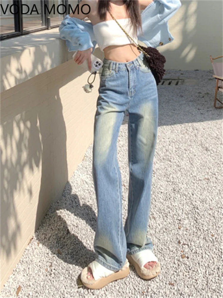 Spring 2022 Womens Fashion High Waist Chic Retro Women's Wide Leg Jeans Baggy Woman Denim Capris Pants Jean Mom Jeans Trousers
Spring 2022 Womens Fashion High Waist Chic Retro Women's Wide Leg Jeans Baggy Woman Denim Capris Pants Jean Mom Jeans Trousers