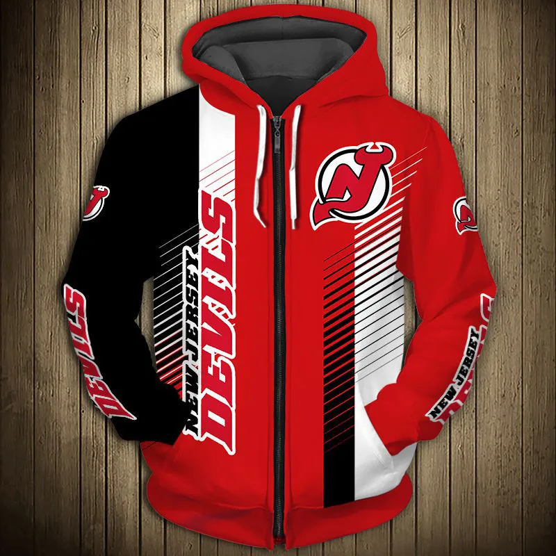 New Jersey men's Casual 3D Zipper Hoodie Black Red Stitching Geometric Graffiti Letter Printing Devils Sweatshirt
New Jersey men's Casual 3D Zipper Hoodie Black Red Stitching Geometric Graffiti Letter Printing Devils Sweatshirt