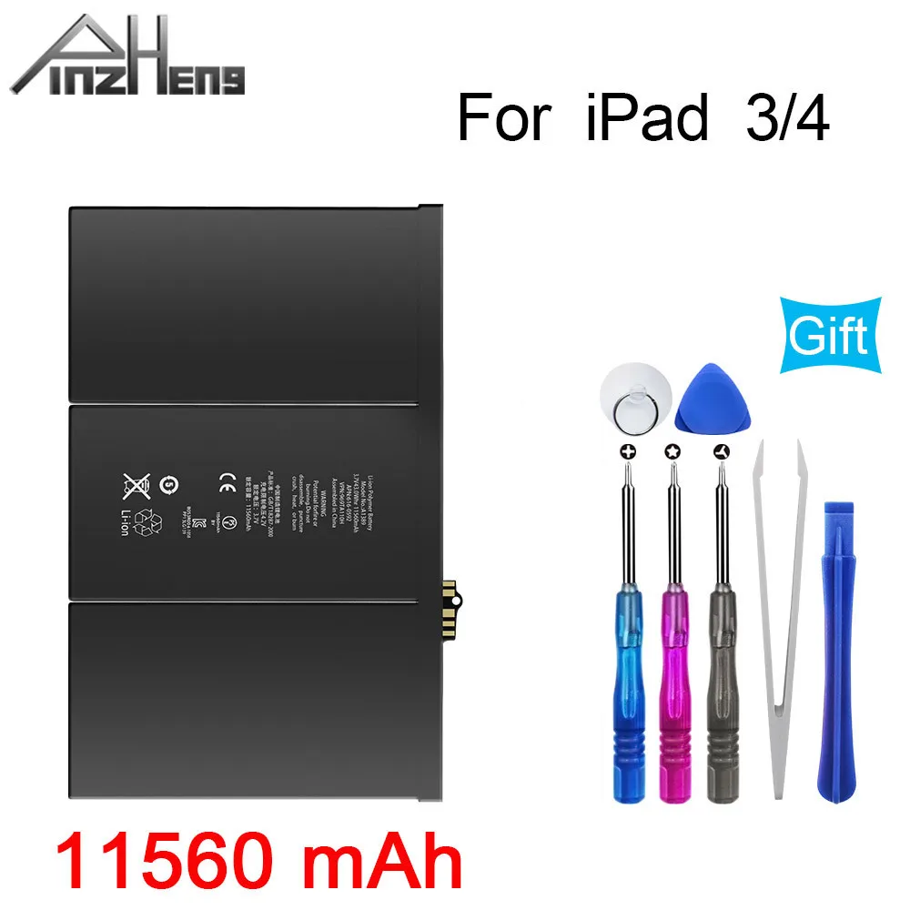 PINZHENG 11560mAh Tablet Battery For iPad 3/4 rd A1403 A1416 A1430 A1433 A1459 A1460 A1389 Battery For iPad 3/4 rd Replacement
PINZHENG 11560mAh Tablet Battery For iPad 3/4 rd A1403 A1416 A1430 A1433 A1459 A1460 A1389 Battery For iPad 3/4 rd Replacement