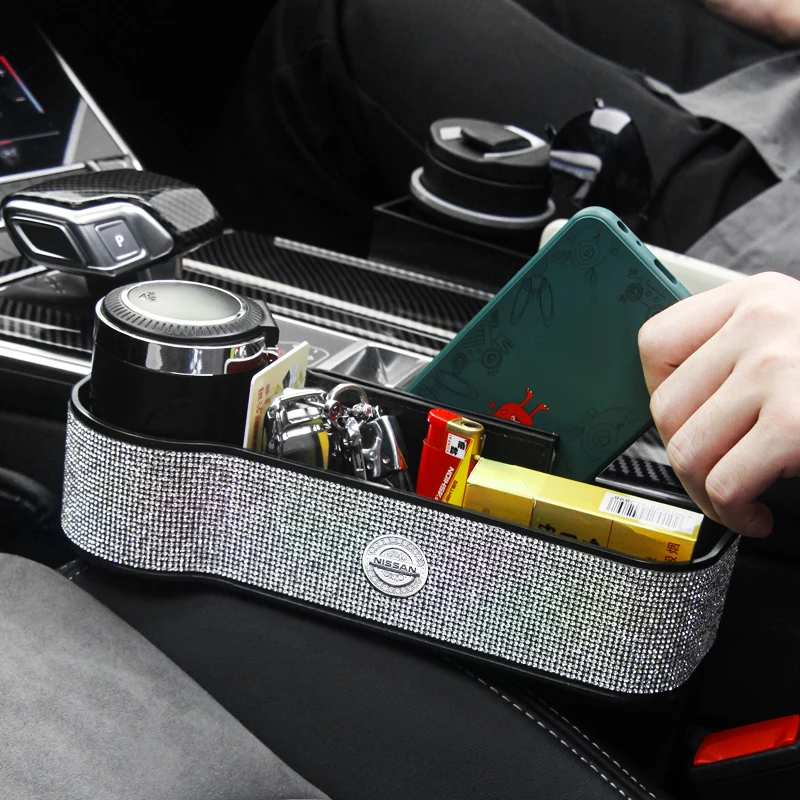 Crystal Car Seat Crevice Storage Box Organizer Diamond Accessories For Nissans Nismo X-trail Almera Qashqai Tiida Teana
Crystal Car Seat Crevice Storage Box Organizer Diamond Accessories For Nissans Nismo X-trail Almera Qashqai Tiida Teana