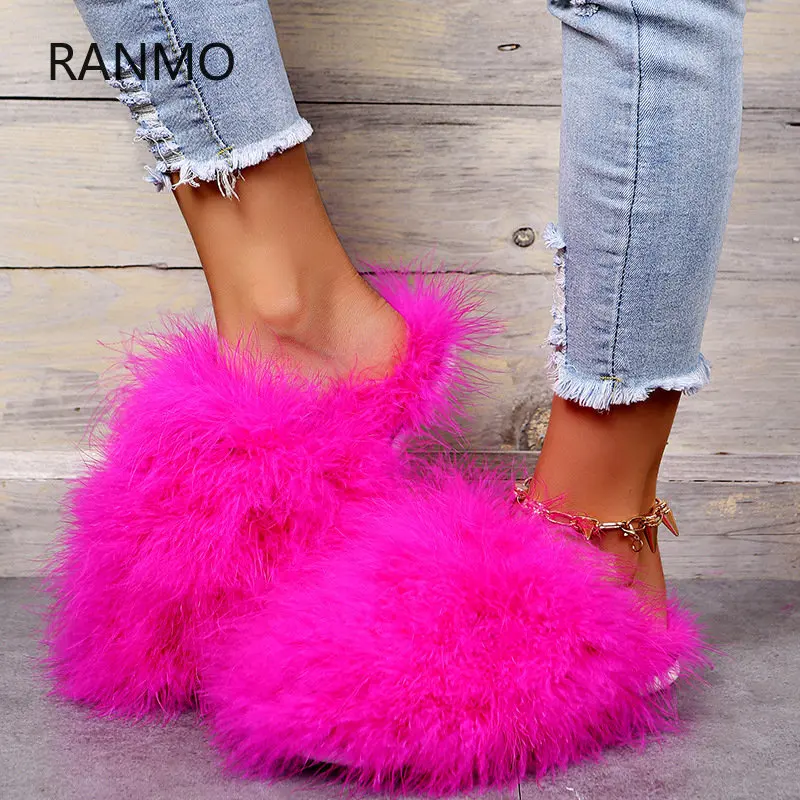 Slippers Woman Ostrich Fur Women Shoes Flat Slipper Women's Flip Flops 2022 Brand Ladies Sandals Female Flipflop Luxury Sandal
Slippers Woman Ostrich Fur Women Shoes Flat Slipper Women's Flip Flops 2022 Brand Ladies Sandals Female Flipflop Luxury Sandal
