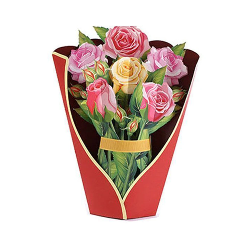 Paper Flowers Greeting Card Bouquet Rose Carving Paper 3D Pops-up Christams Party Invitations Lily Sunflower Tulip
Paper Flowers Greeting Card Bouquet Rose Carving Paper 3D Pops-up Christams Party Invitations Lily Sunflower Tulip