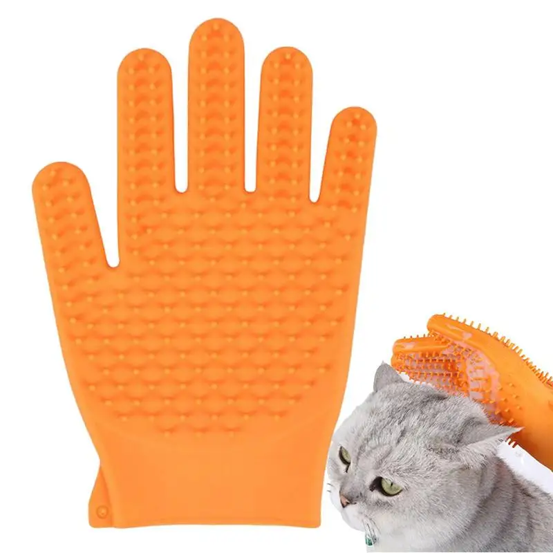 

Pet Grooming Gloves Double Sides Grooming Mitt Pet Grooming Bathing Washing Hair Remover Brush Fur Mitts For Dog Horse Rabbit