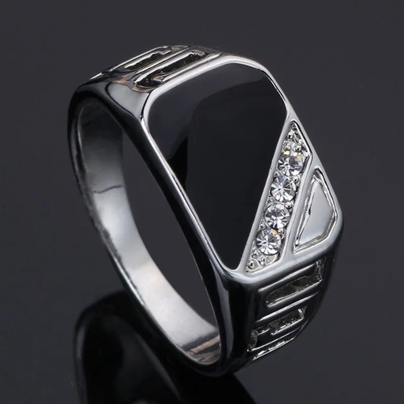 Classic Ring Mens Rings Punk Black Square Fashion Mens Finger Ring Surface Pattern Fashion Silver Plated Rings for Men Jewelry
Classic Ring Mens Rings Punk Black Square Fashion Mens Finger Ring Surface Pattern Fashion Silver Plated Rings for Men Jewelry