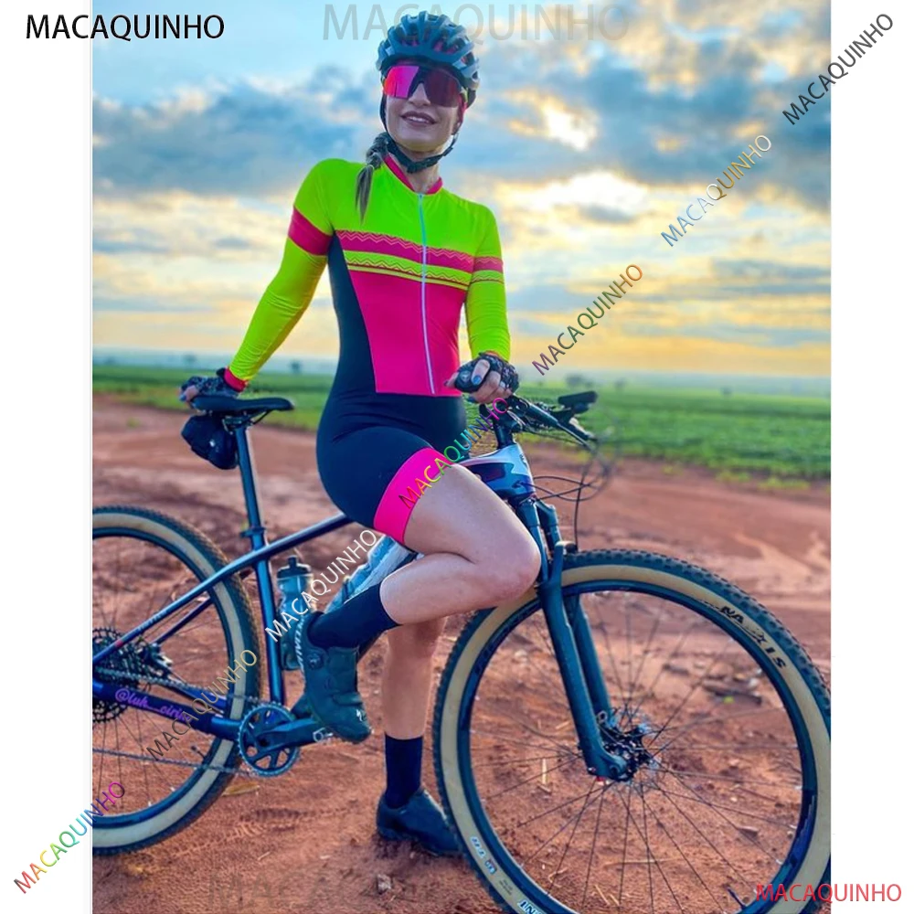 Macaquinho Ciclista Clothing Women's Bike Jumpsuit Summer Long Sleeve Anti-UV Mtb Jersey Skinsuit Mountain Bike Triathlon
Macaquinho Ciclista Clothing Women's Bike Jumpsuit Summer Long Sleeve Anti-UV Mtb Jersey Skinsuit Mountain Bike Triathlon