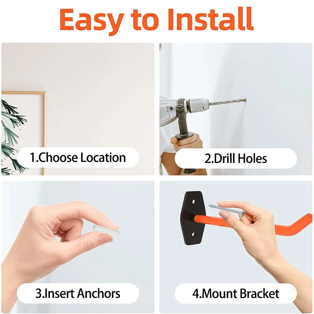 4 PCS Garage Hooks Heavy Duty Wall Mount,Tire Storage System with Anti-Slip Coating,Hang Heavy Tools for Bikes,Tools
4 PCS Garage Hooks Heavy Duty Wall Mount,Tire Storage System with Anti-Slip Coating,Hang Heavy Tools for Bikes,Tools