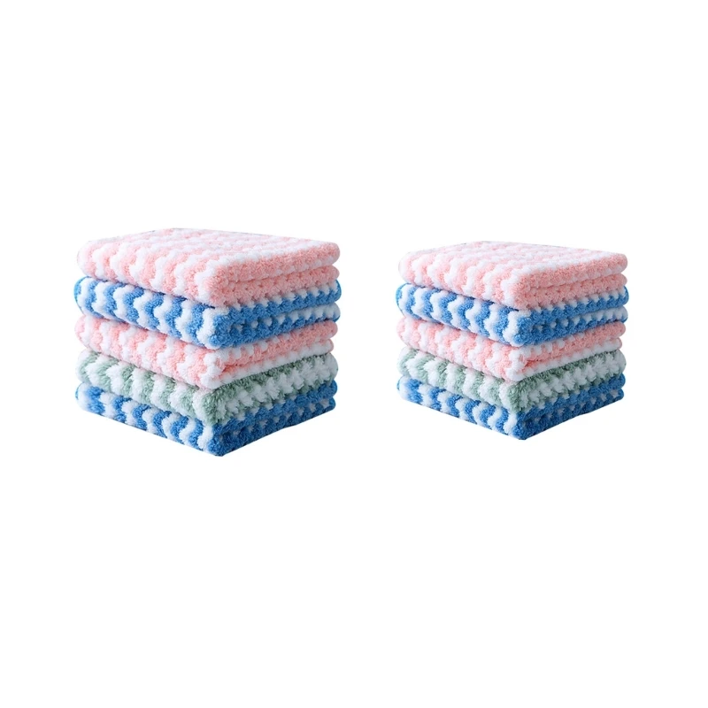 5Pcs Kitchen Dishcloths Microfiber Coral-Fleece Dish Towels Super-Absorbent Fast Drying Does Not Shed Fluffs Multicolor
5Pcs Kitchen Dishcloths Microfiber Coral-Fleece Dish Towels Super-Absorbent Fast Drying Does Not Shed Fluffs Multicolor
