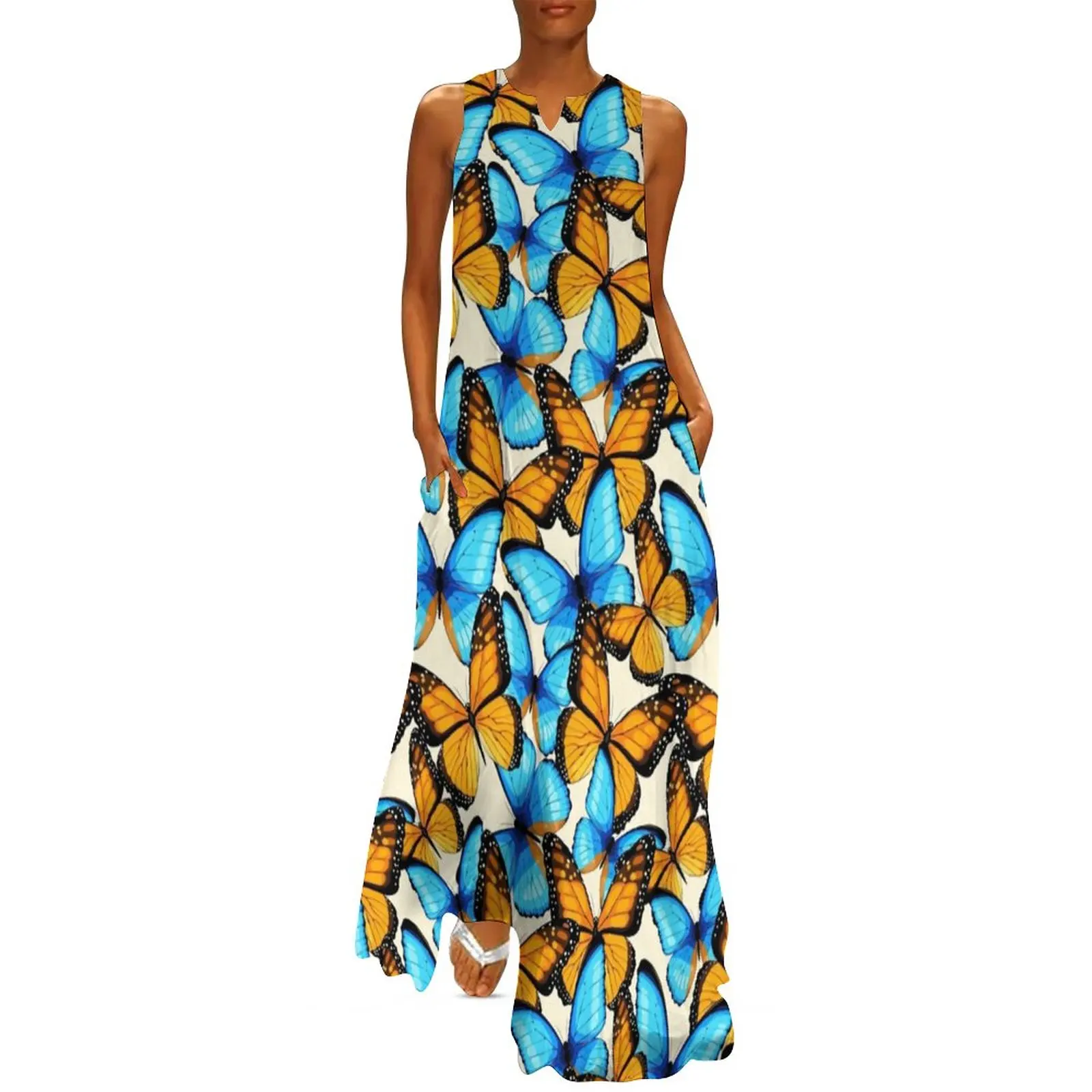 Blue And Yellow Monarch Butterfly Dress Butterflies Art Watercolor Animal Vintage Maxi Dress Streetwear Casual Long Dresses
Blue And Yellow Monarch Butterfly Dress Butterflies Art Watercolor Animal Vintage Maxi Dress Streetwear Casual Long Dresses