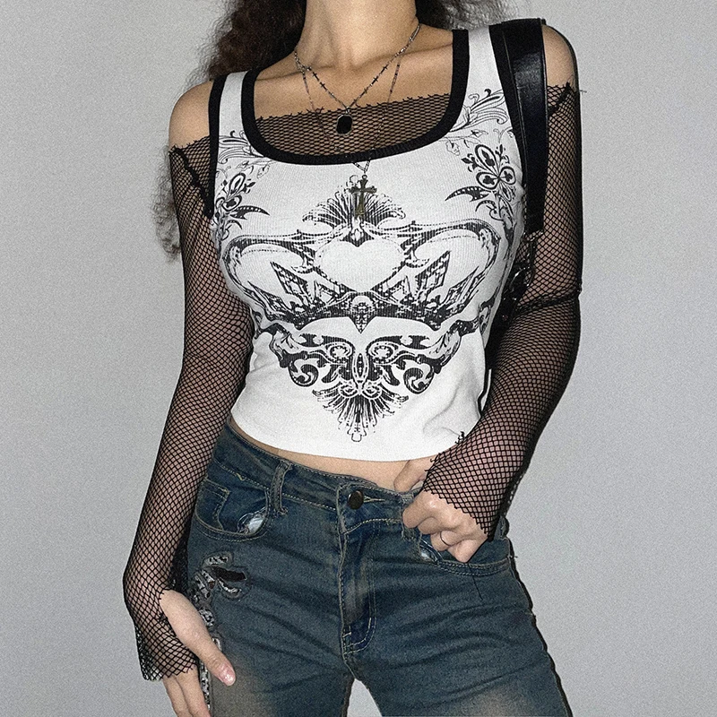 E-girl топ с графическим принтом Harajuku Grunge Vintage Mall Goth белый укороченный топ Готическая темная Академия эмо Alt жилет женская одежда
E-girl топ с графическим принтом Harajuku Grunge Vintage Mall Goth белый укороченный топ Готическая темная Академия эмо Alt жилет женская одежда