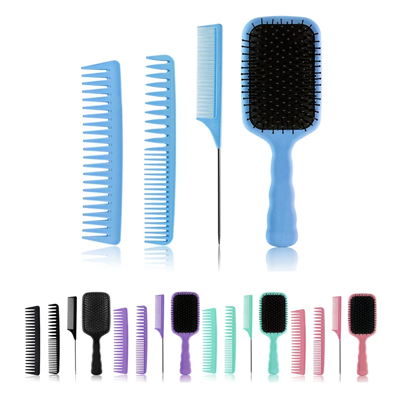 4Pcs Hair Brush Comb Set Air Cushion Massage Comb Paddle Comb Styling Comb Salon Hairdressing Styling Tools Set
4Pcs Hair Brush Comb Set Air Cushion Massage Comb Paddle Comb Styling Comb Salon Hairdressing Styling Tools Set