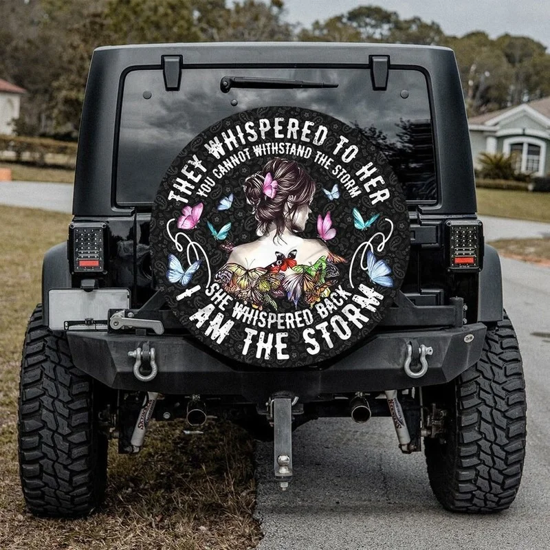 They Whispered To Her Tire Cover Universal Wheel Tire Cover for Trailer, RV, SUV, Truck
They Whispered To Her Tire Cover Universal Wheel Tire Cover for Trailer, RV, SUV, Truck