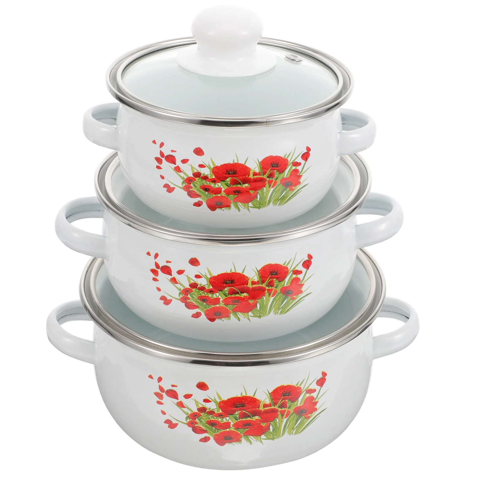 3 Pcs Vintage Enamel Cooking Sauce Pan Kitchen Sauce Handle Binaural Lid Portable Soup Pan Saucepan Small Home
3 Pcs Vintage Enamel Cooking Sauce Pan Kitchen Sauce Handle Binaural Lid Portable Soup Pan Saucepan Small Home