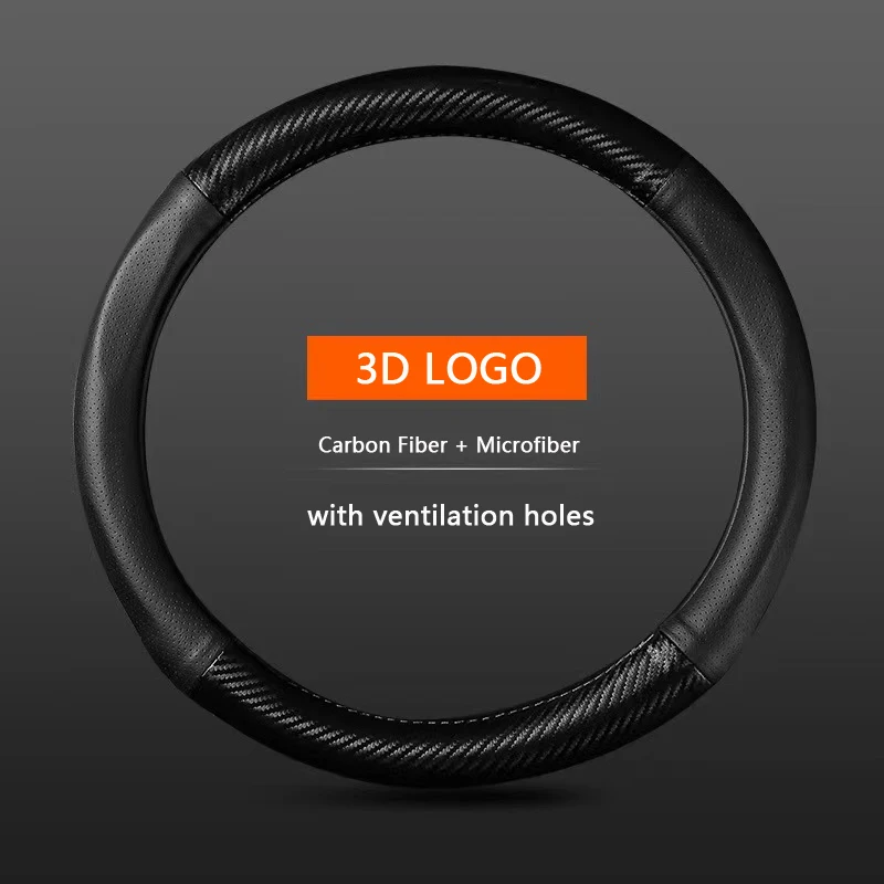 For Kia picanto rio ceed sportage cerato soul sorento Car Carbon Fiber leather Car steering wheel cover with kia New 3D Logo
For Kia picanto rio ceed sportage cerato soul sorento Car Carbon Fiber leather Car steering wheel cover with kia New 3D Logo