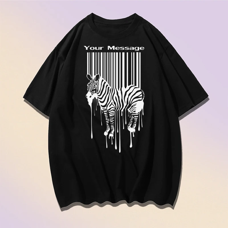 Funny Animal Men T Shirt Black and White Barcode Zebra Print Tshirts Summer Casual Short Sleeve Cotton T-Shirt Male Tees Tops
Funny Animal Men T Shirt Black and White Barcode Zebra Print Tshirts Summer Casual Short Sleeve Cotton T-Shirt Male Tees Tops