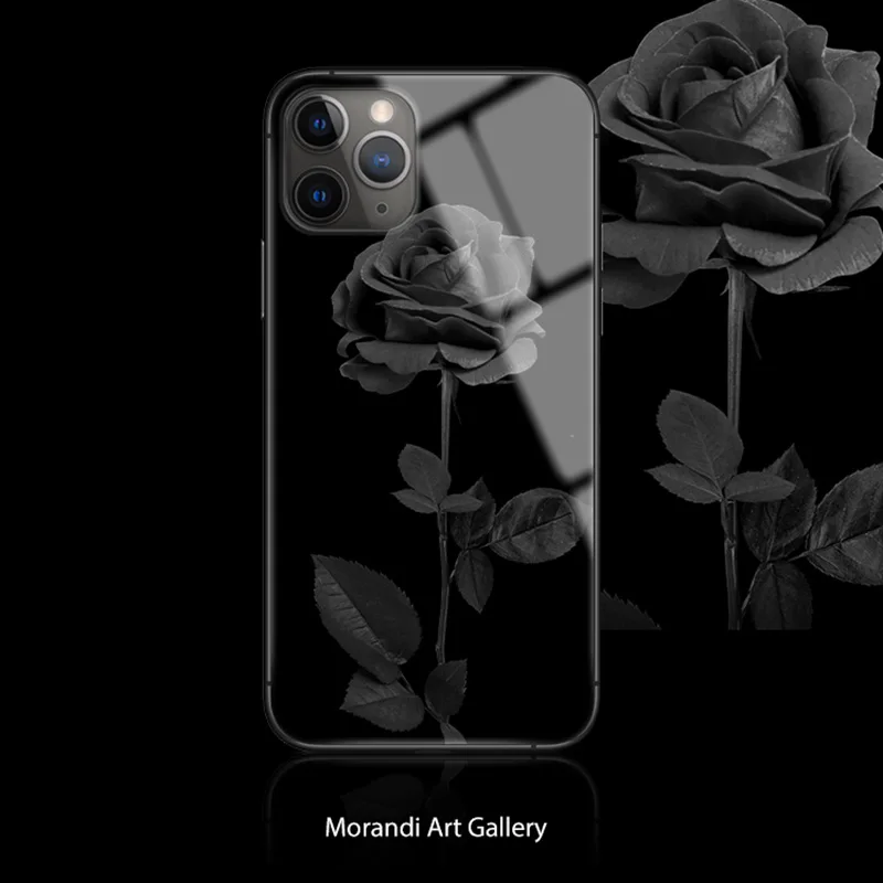 Black Dark Rose Flower Tempered Glass Phone Case for IPhone 11 12 13 Pro Max 12 Mini XR X 7 8 6 6S Plus XS Max SE 2020 5S Cover
Black Dark Rose Flower Tempered Glass Phone Case for IPhone 11 12 13 Pro Max 12 Mini XR X 7 8 6 6S Plus XS Max SE 2020 5S Cover