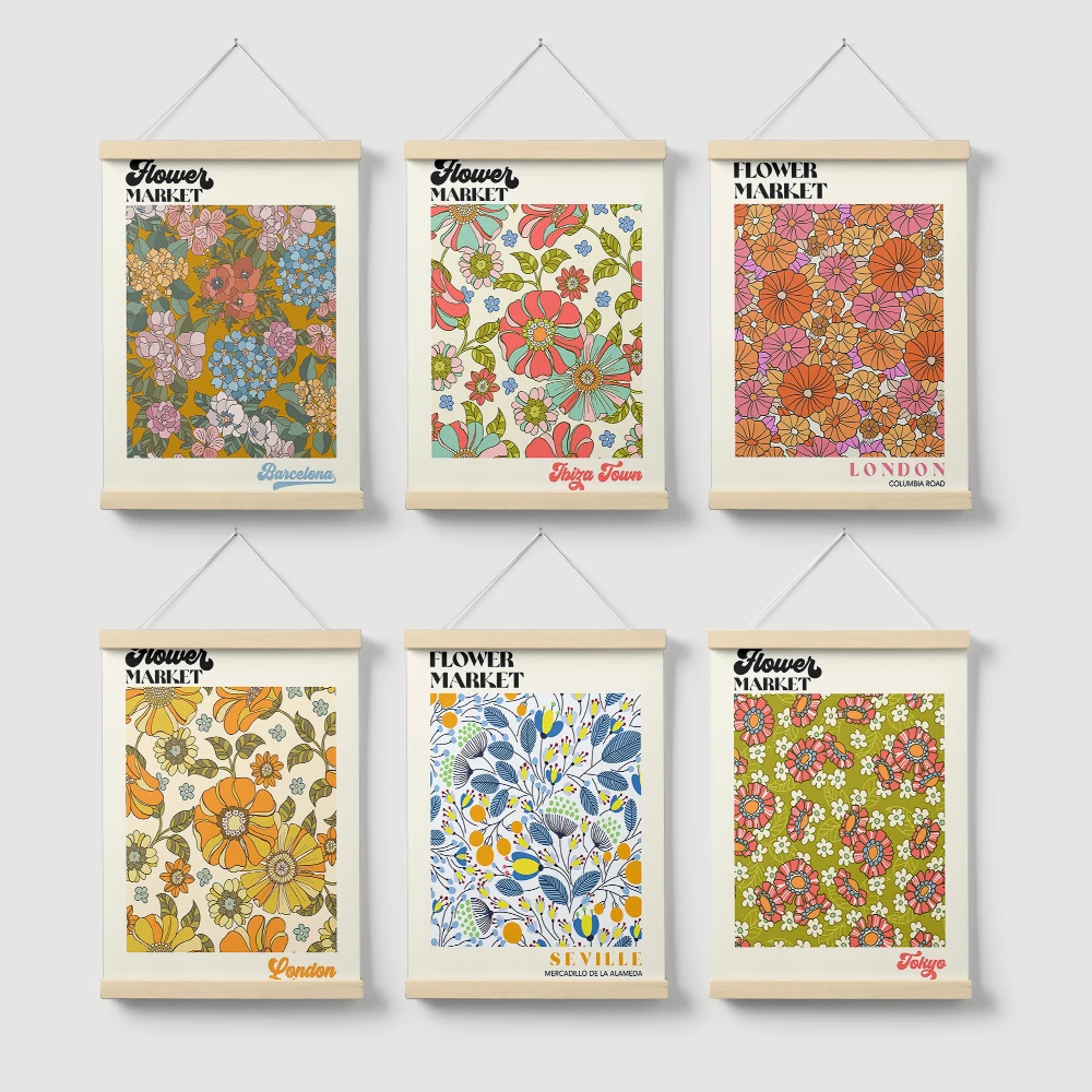 1pc Wood Poster Scroll Paint, Poster Frame For Posters,Flower Market IBIZA BARCELONA SEVILLE TOKYO Art Art Print, Flower Power
1pc Wood Poster Scroll Paint, Poster Frame For Posters,Flower Market IBIZA BARCELONA SEVILLE TOKYO Art Art Print, Flower Power