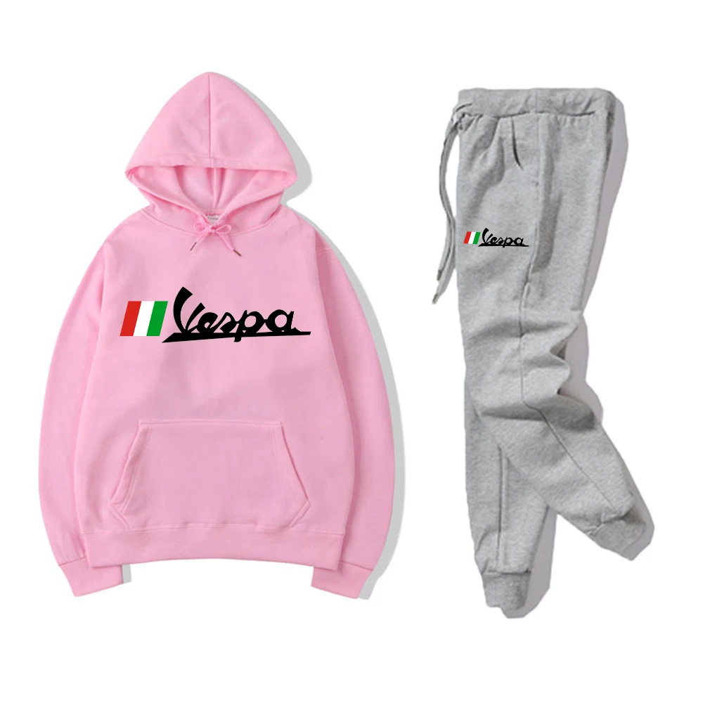 Vespa Spring New Men's and Women's Fashion Sports Suit Hooded Sweater Lengthened Casual Pants Casual Fashion 2-piece Set
Vespa Spring New Men's and Women's Fashion Sports Suit Hooded Sweater Lengthened Casual Pants Casual Fashion 2-piece Set