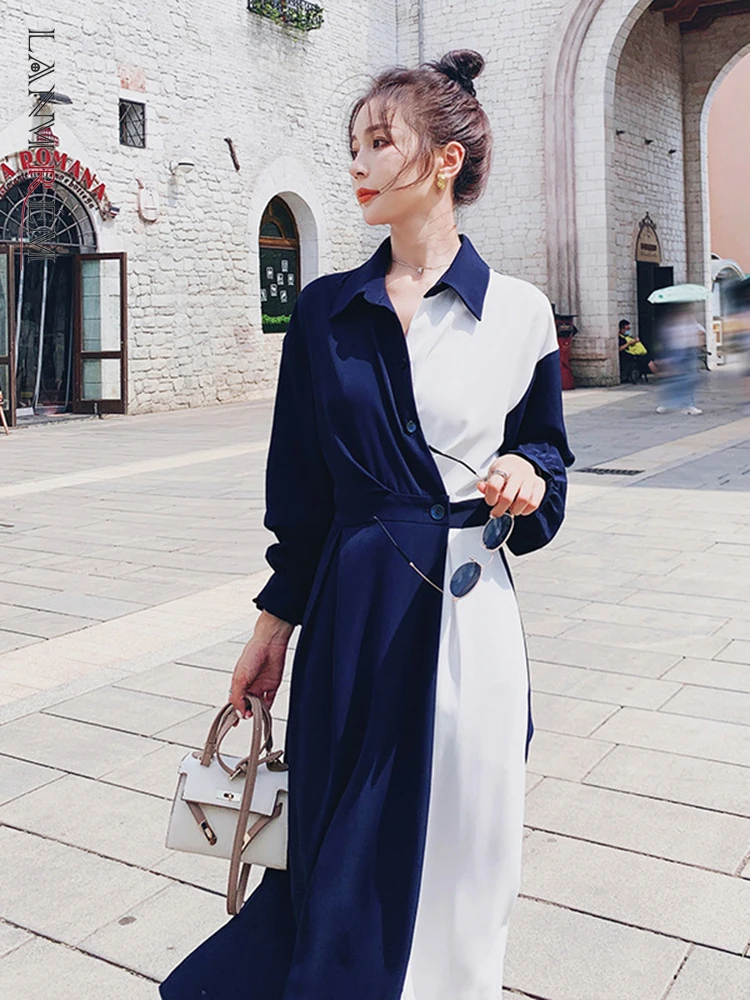 LANMREM Patchwork Color Block Dress For Women High Waist Long Sleeve Ankle-length Dresses Female Fashion 2022 Spring 2N745
LANMREM Patchwork Color Block Dress For Women High Waist Long Sleeve Ankle-length Dresses Female Fashion 2022 Spring 2N745