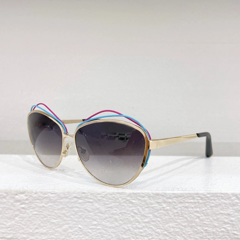 

Мужские и женские очки JQOHA, металлические солнцезащитные очки в Овальной металлической оправе с разноцветными градиентными линзами и защитой UV400, золотистые, серые, коричневые