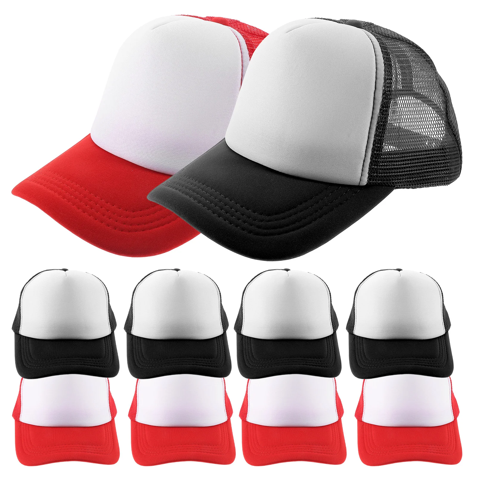 

Sublimated Baseball Cap Sublimation Hats DIY Bulk Blank Mesh Caps Heat Transfer Men