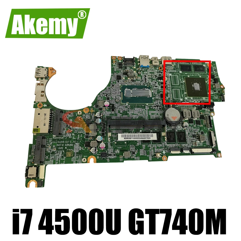 Akemy DAZRQMB18F0 for ACER V5-573G V5-473G V5-573 V5-573 ZQR Laptop Motherboard CPU i7 4500U GT740M 2G 4G RAM 100% test work
Akemy DAZRQMB18F0 for ACER V5-573G V5-473G V5-573 V5-573 ZQR Laptop Motherboard CPU i7 4500U GT740M 2G 4G RAM 100% test work