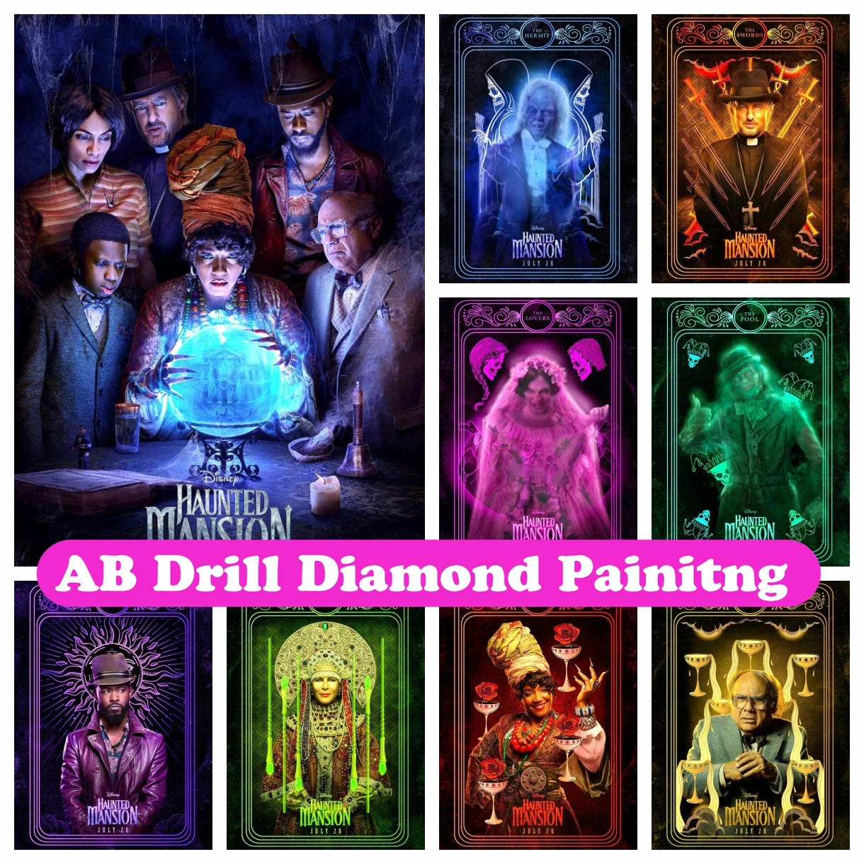 Haunted Mansion AB Diamond Painting Embroidery Disney Horror Movie Mosaic Cross Stitch Craft Handmade Rhinestones Home Decor
Haunted Mansion AB Diamond Painting Embroidery Disney Horror Movie Mosaic Cross Stitch Craft Handmade Rhinestones Home Decor