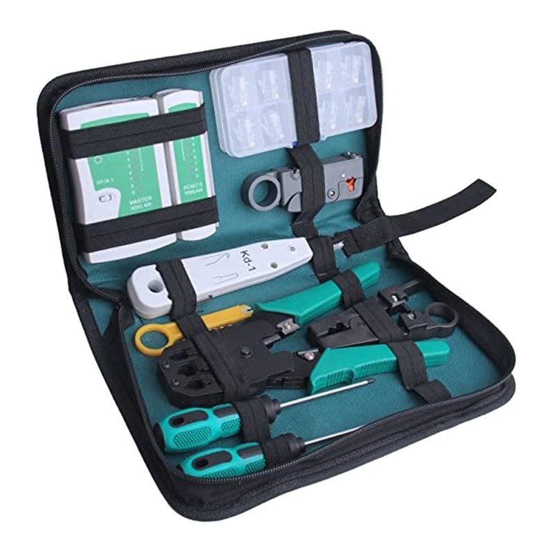 11Pcs Network Tester Network Cable Clamp Combination Kit Crimping Pliers Stripper Portable Network Repair Tool
11Pcs Network Tester Network Cable Clamp Combination Kit Crimping Pliers Stripper Portable Network Repair Tool