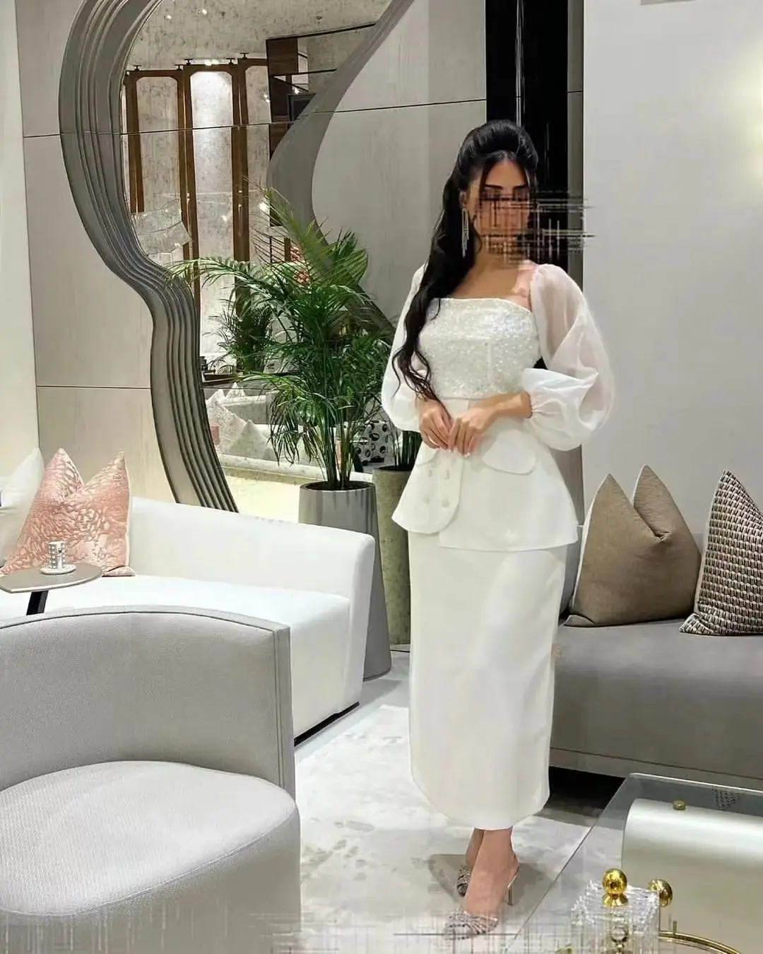 Elegant Prom Dresses 2023 For Women Mermaid Beads Button Puff Long Sleeves Arabia Robes De Formal Occasion Evening Party
Elegant Prom Dresses 2023 For Women Mermaid Beads Button Puff Long Sleeves Arabia Robes De Formal Occasion Evening Party