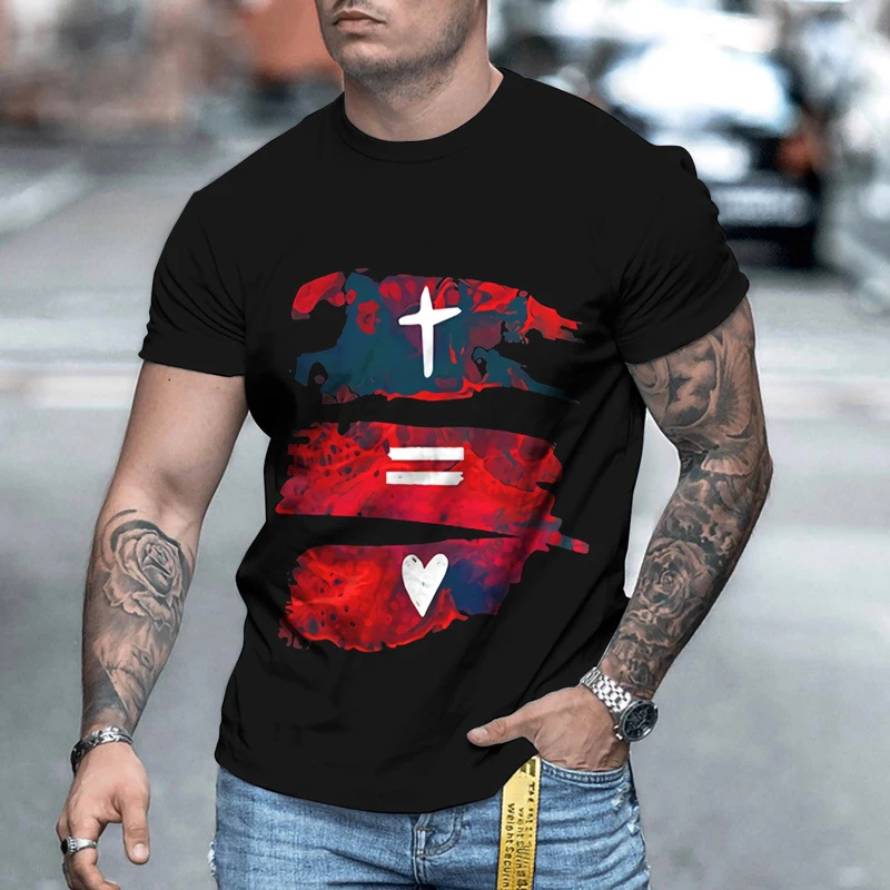 2023 summer men's fitness short-sleeved top T-shirt 3D text print T-shirt oversized loose clothing
2023 summer men's fitness short-sleeved top T-shirt 3D text print T-shirt oversized loose clothing