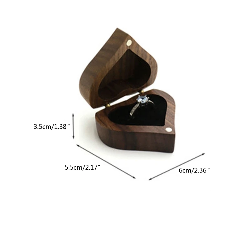 Wood Ring Box Magnet Heart Shaped Soft Interior Holder Jewelry Handmade Wooden Presentation Box Jewelry Chest Organizer
Wood Ring Box Magnet Heart Shaped Soft Interior Holder Jewelry Handmade Wooden Presentation Box Jewelry Chest Organizer