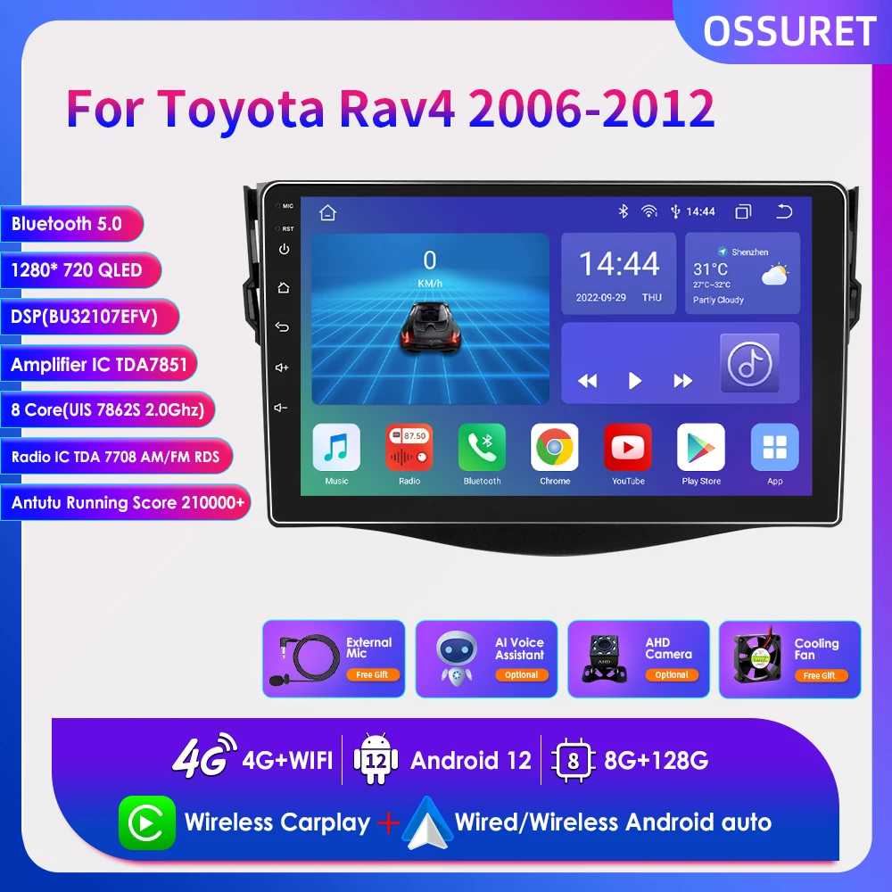 9'' 2din Autoradio for Toyota RAV4 RAV 4 Android Car Radio Multimedia Player GPS Carplay Audio Stereo RDS Speakers Bluetooth SWC
9'' 2din Autoradio for Toyota RAV4 RAV 4 Android Car Radio Multimedia Player GPS Carplay Audio Stereo RDS Speakers Bluetooth SWC