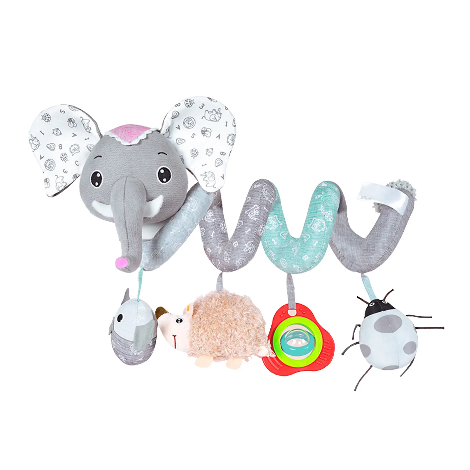 Spiral Stretch Activity Toy Plush Car Seat Toy With Elephant Shape With Music Box BB Squeaker Rattles Pram Crib Hangings For 0 3
Spiral Stretch Activity Toy Plush Car Seat Toy With Elephant Shape With Music Box BB Squeaker Rattles Pram Crib Hangings For 0 3