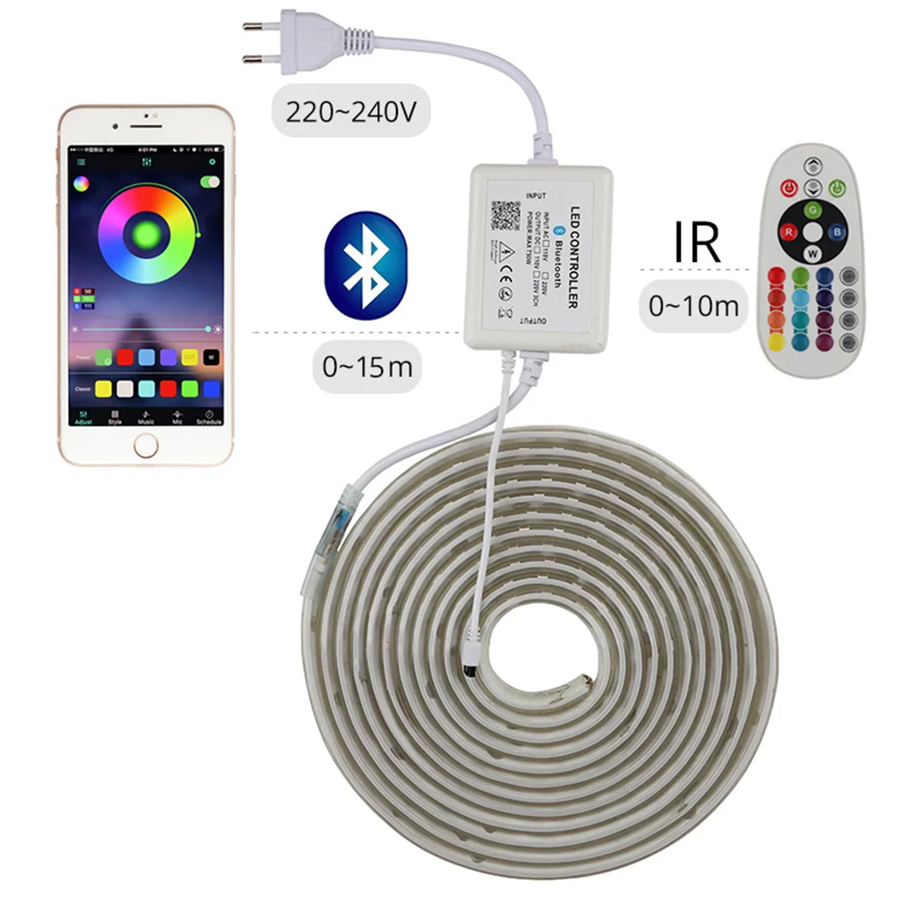 Светодиодная ленсветильник RGB SMD 220 5050 в, водонепроницаемая гибкая неоновая лампа s, уличная декоративная лампа с 24 кнопками, пульт дистанцио...
Светодиодная ленсветильник RGB SMD 220 5050 в, водонепроницаемая гибкая неоновая лампа s, уличная декоративная лампа с 24 кнопками, пульт дистанцио...