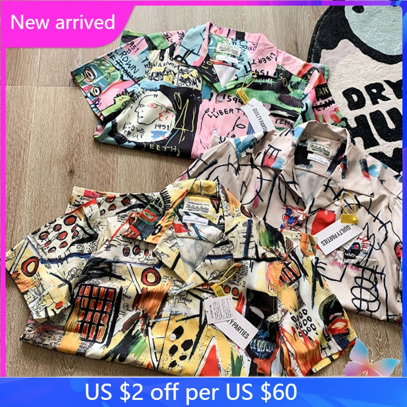 Summer Full Print Graffiti WACKO Shirts Oversized Men Women Hawaiian Short-sleeved Tops
Summer Full Print Graffiti WACKO Shirts Oversized Men Women Hawaiian Short-sleeved Tops