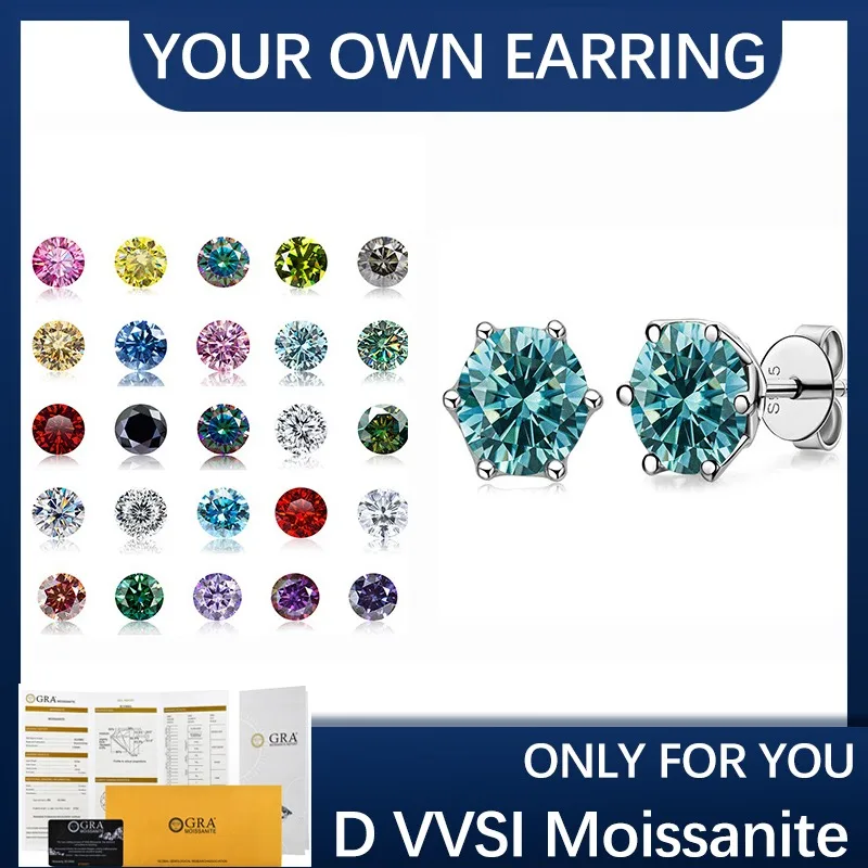 Houtros 1CT Colorful Moissanite Studs Earrings for Men Women 925 Sterling Silver Six Claw Wedding Diamond Earrings Fine Jewelry
Houtros 1CT Colorful Moissanite Studs Earrings for Men Women 925 Sterling Silver Six Claw Wedding Diamond Earrings Fine Jewelry