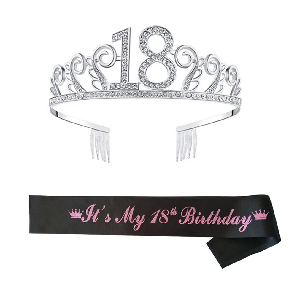18th Birthday Crown Queen Sash Luxurious Pageant Ornaments Glitter Satin Sash Decorations 60th Birthday Cake Topper
18th Birthday Crown Queen Sash Luxurious Pageant Ornaments Glitter Satin Sash Decorations 60th Birthday Cake Topper