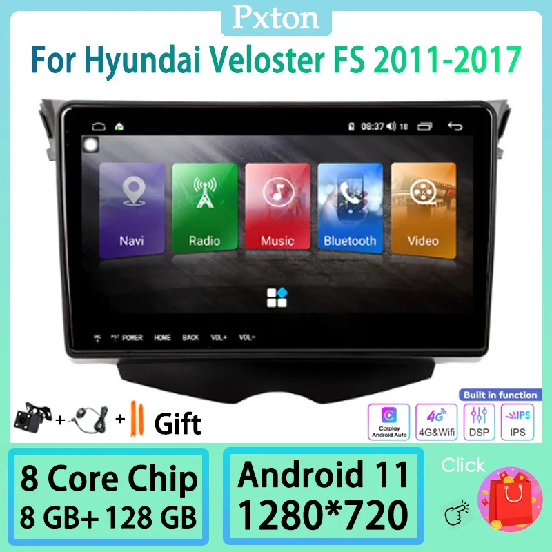 Pxton Android Touch Screen Car Radio Stereo Multimedia Player For Hyundai Veloster FS 2011-2017 Carplay Android Auto 8+128G DSP
Pxton Android Touch Screen Car Radio Stereo Multimedia Player For Hyundai Veloster FS 2011-2017 Carplay Android Auto 8+128G DSP