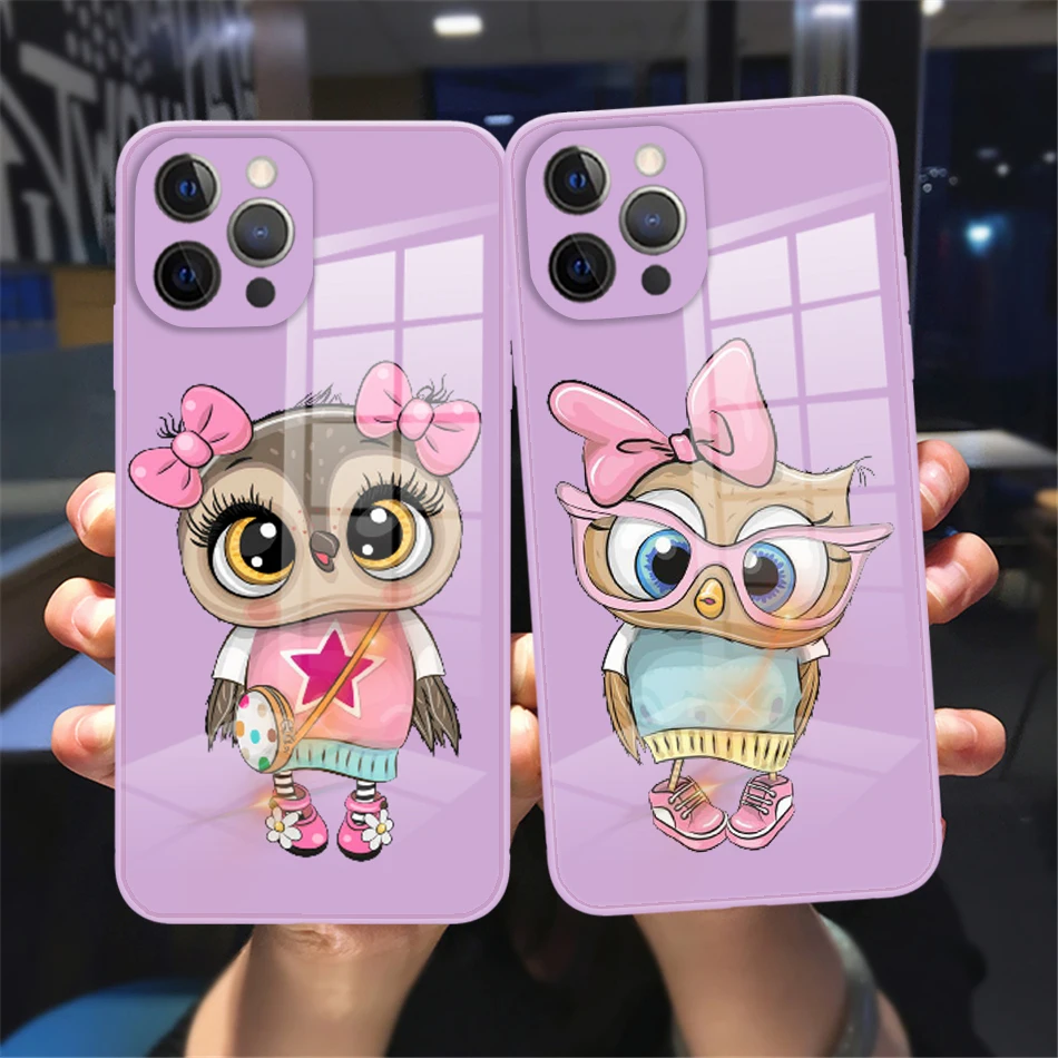 Phone Cases Tempered Glass Cartoon The owl For iPhone 12 13 Mini 11 12 13 Pro Max 7 8 plus Lovely Couples Purple Back Cover
Phone Cases Tempered Glass Cartoon The owl For iPhone 12 13 Mini 11 12 13 Pro Max 7 8 plus Lovely Couples Purple Back Cover