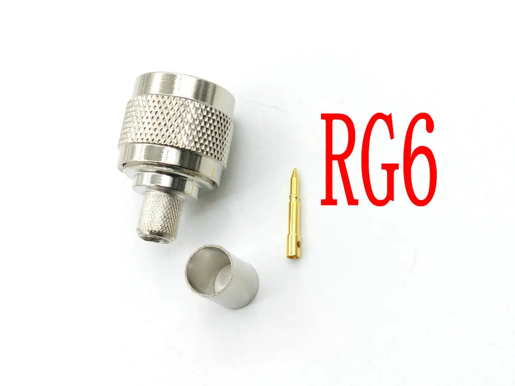 20pcs/50pcs RG6 N Male Plug Crimp Connector for N male plug crimp RG5 RG6 5D-FB for LMR300 cable straight connector
20pcs/50pcs RG6 N Male Plug Crimp Connector for N male plug crimp RG5 RG6 5D-FB for LMR300 cable straight connector