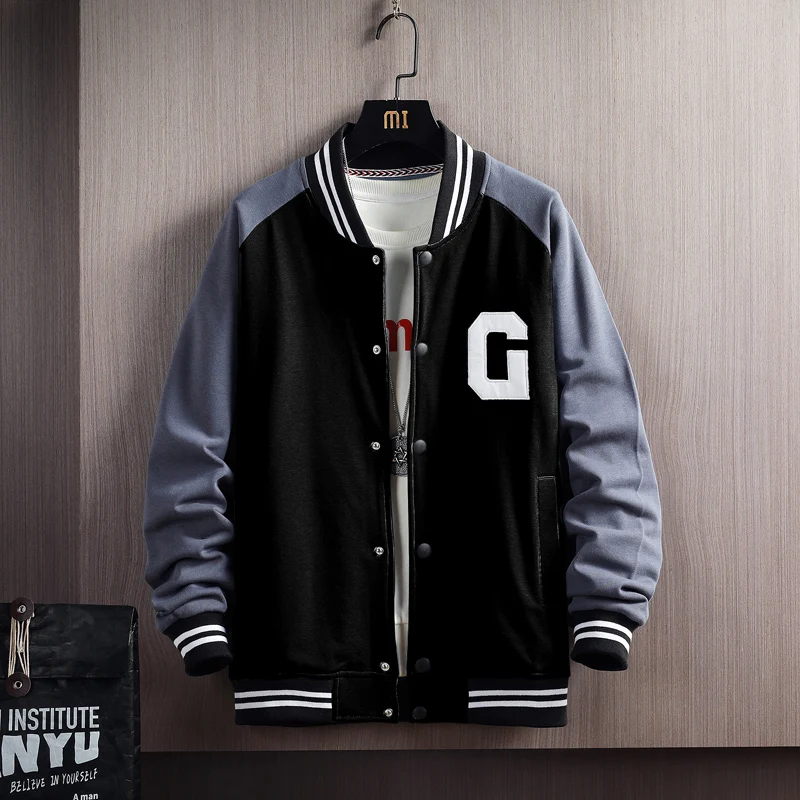 Big G Embroidery Baseball Jackets Men V-neck Men's Jackets Couple Baseball Jacket Single Breasted Casual Patchwork High Street
Big G Embroidery Baseball Jackets Men V-neck Men's Jackets Couple Baseball Jacket Single Breasted Casual Patchwork High Street