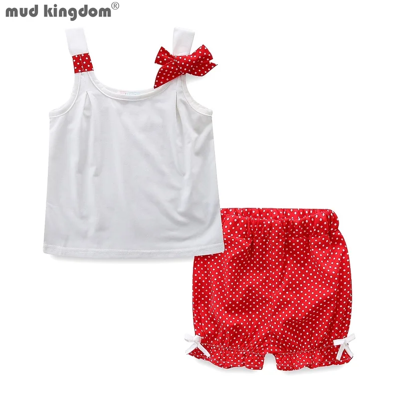 Mudkingdom Toddler Girls Clothing Sets Fashion Bow Sleeveless Tank Top and Polka Dots Shorts Suit for Kids Clothes Summer Outfit
Mudkingdom Toddler Girls Clothing Sets Fashion Bow Sleeveless Tank Top and Polka Dots Shorts Suit for Kids Clothes Summer Outfit